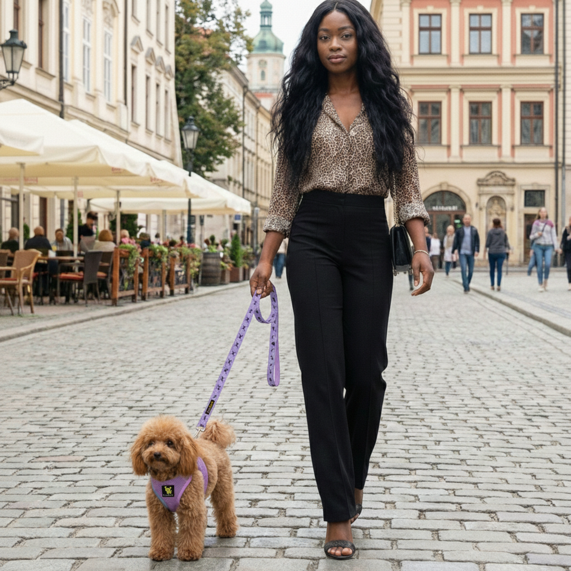 EcoBark Step In Dog Harness - XXXS to Small Breeds- Reflective Soft Mesh Harness for Teacup, Small Dogs and Puppies / Lavender