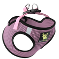 EcoBark Step In Dog Harness - XXXS to Small Breeds- Reflective Soft Mesh Harness for Teacup, Small Dogs and Puppies / Lilac Pink