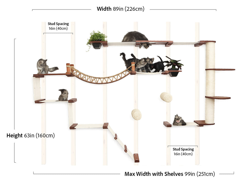 The Juggernaut - Indoor Cat Playground for Wall