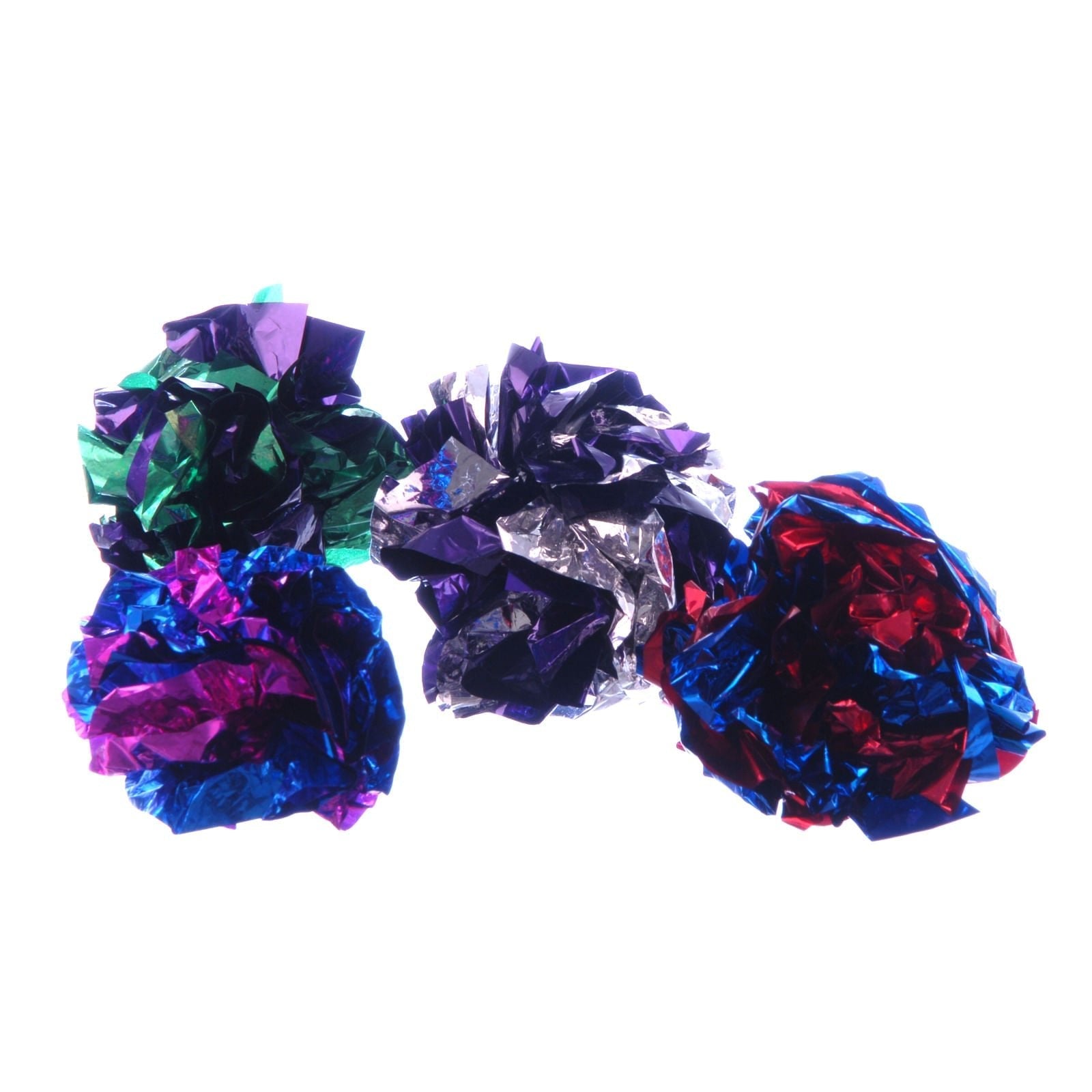 Mylar Crackle Balls Cat Toys, 4 pk