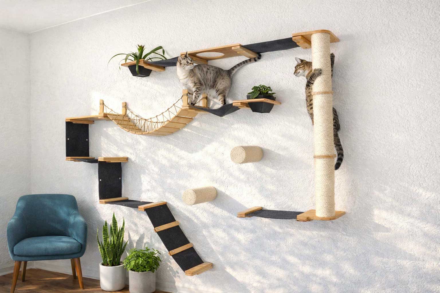The Juggernaut - Indoor Cat Playground for Wall