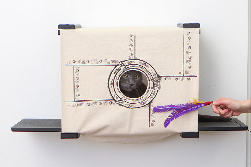 Cat Cubby for Wall - Covered Cat Bed