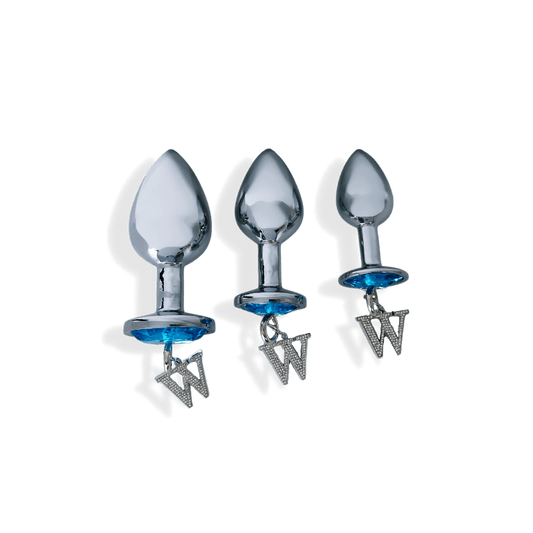 Opis - 3 piece luxury gem butt plug & anal training kit by V For Vibes.