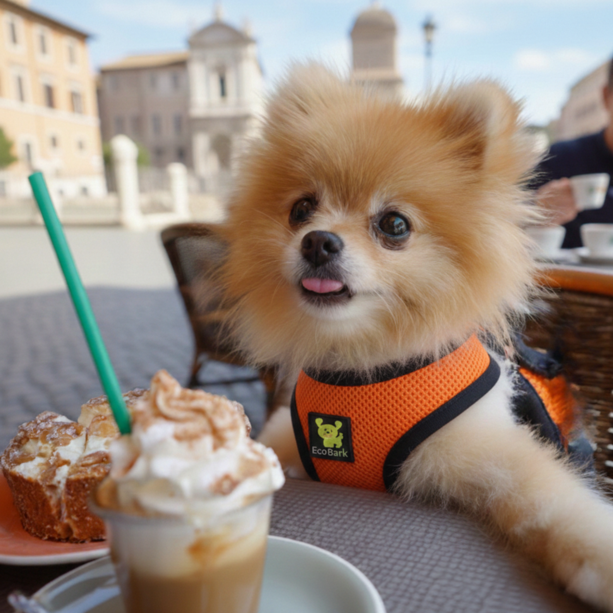 EcoBark Step In Dog Harness - XXXS to Small Breeds- Reflective Soft Mesh Harness for Teacup, Small Dogs and Puppies / Orange