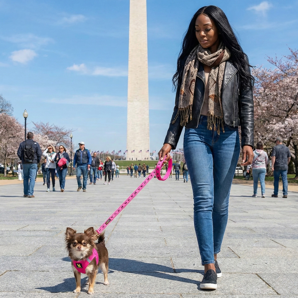 EcoBark Step In Dog Harness - XXXS to Small Breeds- Reflective Soft Mesh Harness for Teacup, Small Dogs and Puppies / Hot Pink