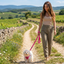 Pink Dog Leash by EcoBark - Padded Comfort Grip Leash - 4ft, 5ft, and 6ft Leash for Teacup, Small, and Medium Dogs