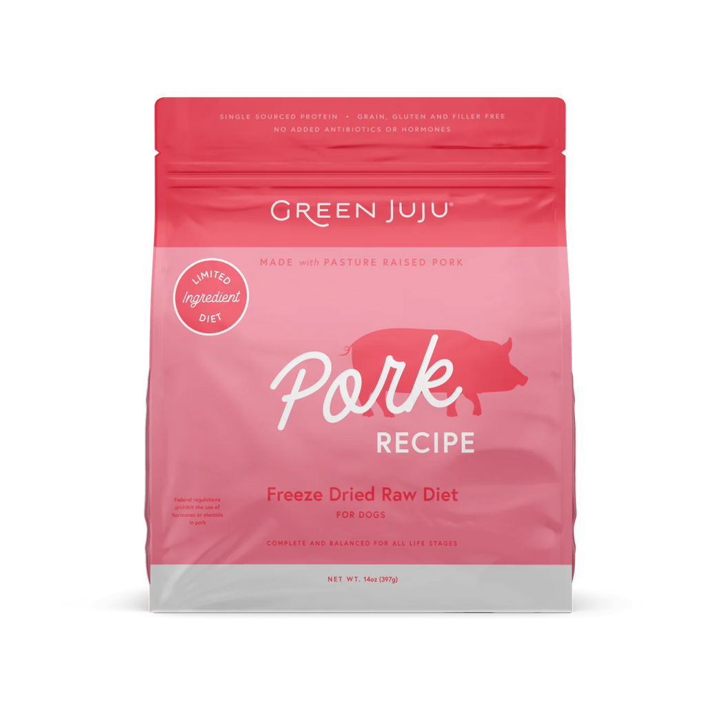 Green Juju Pork Recipe Freeze Dried Dog Food (14OZ)