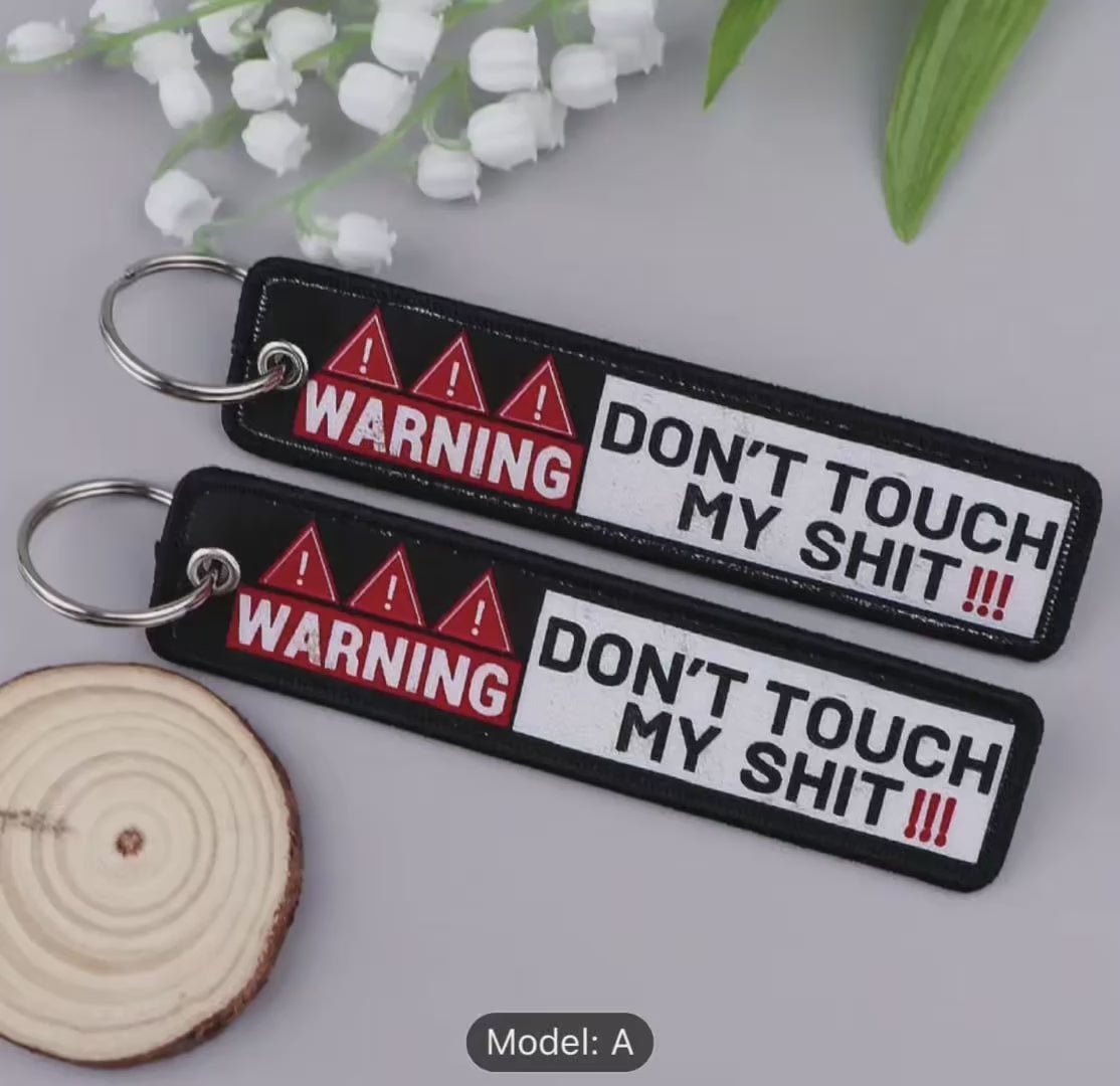 2pc DMLSKY Embroidered Car Keychain Compatible for Women & Men