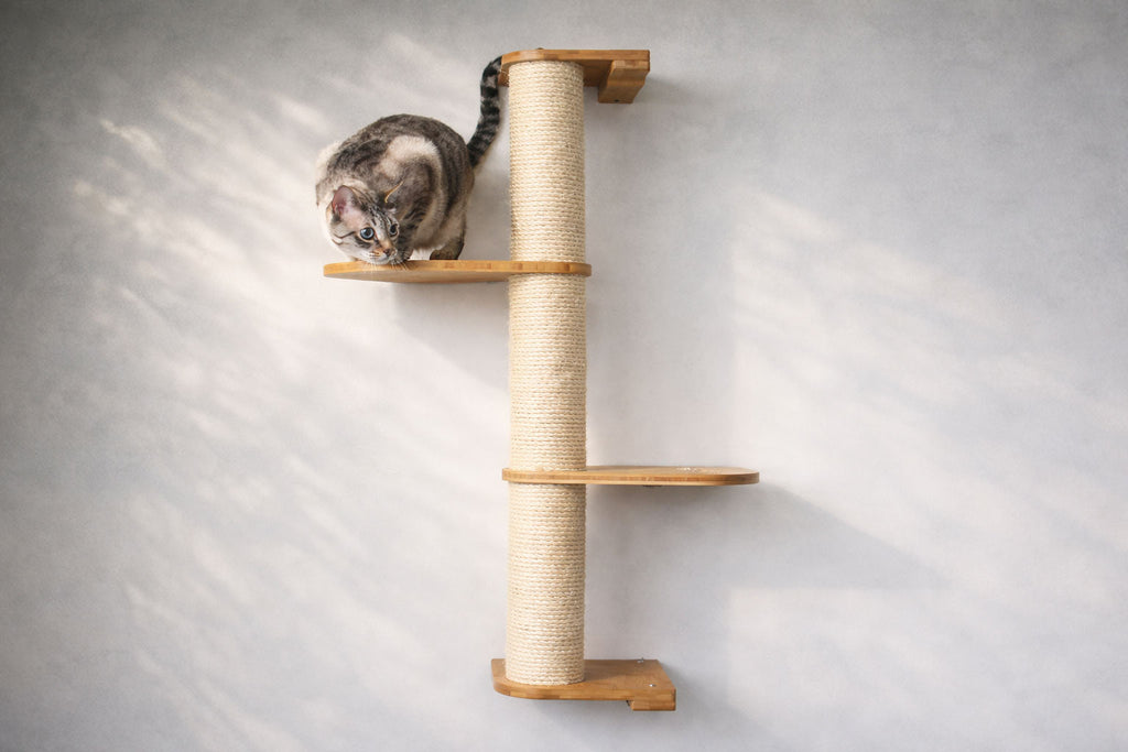 Wall Mounted Cat Climbing Pole - Sisal