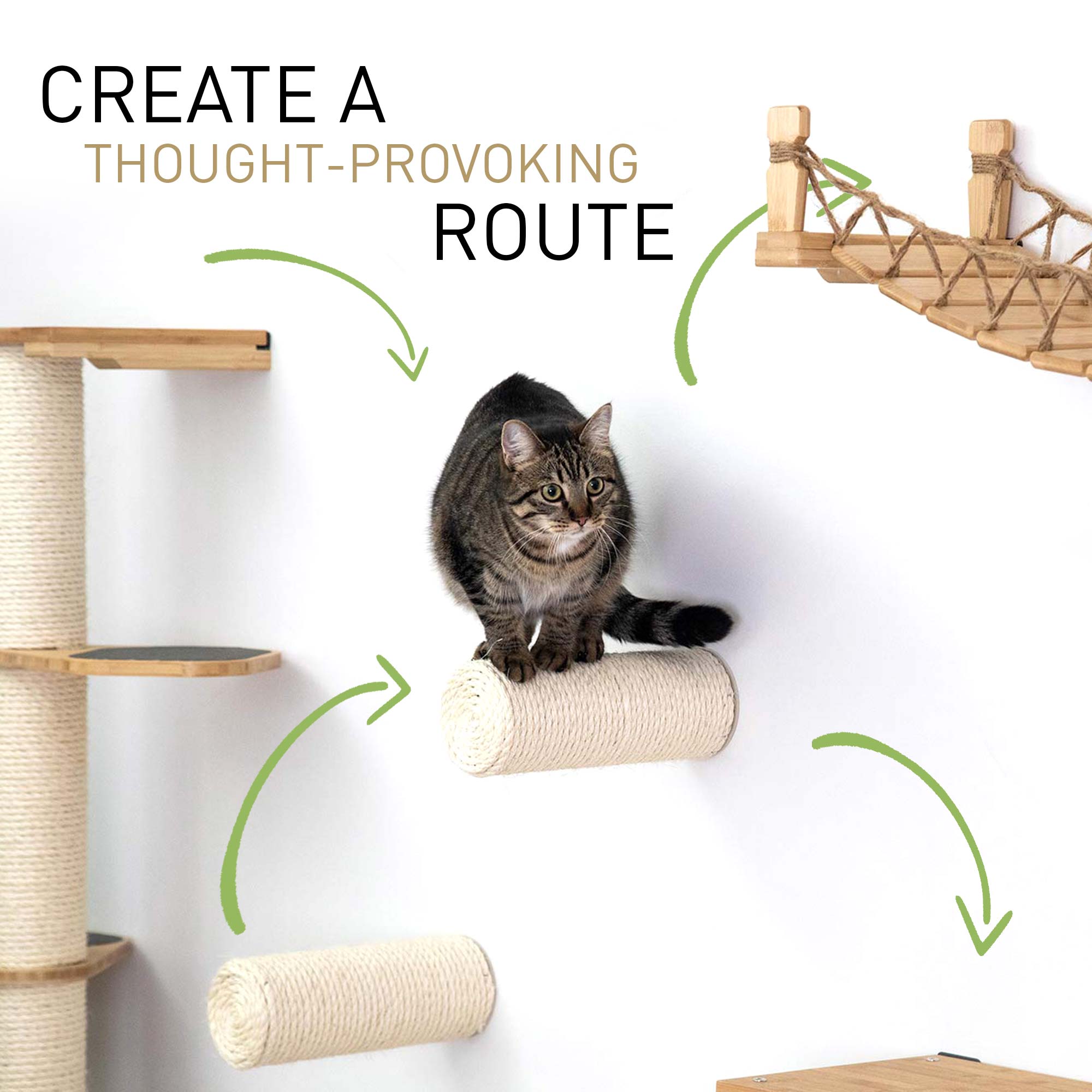Floating Cat Step for Wall