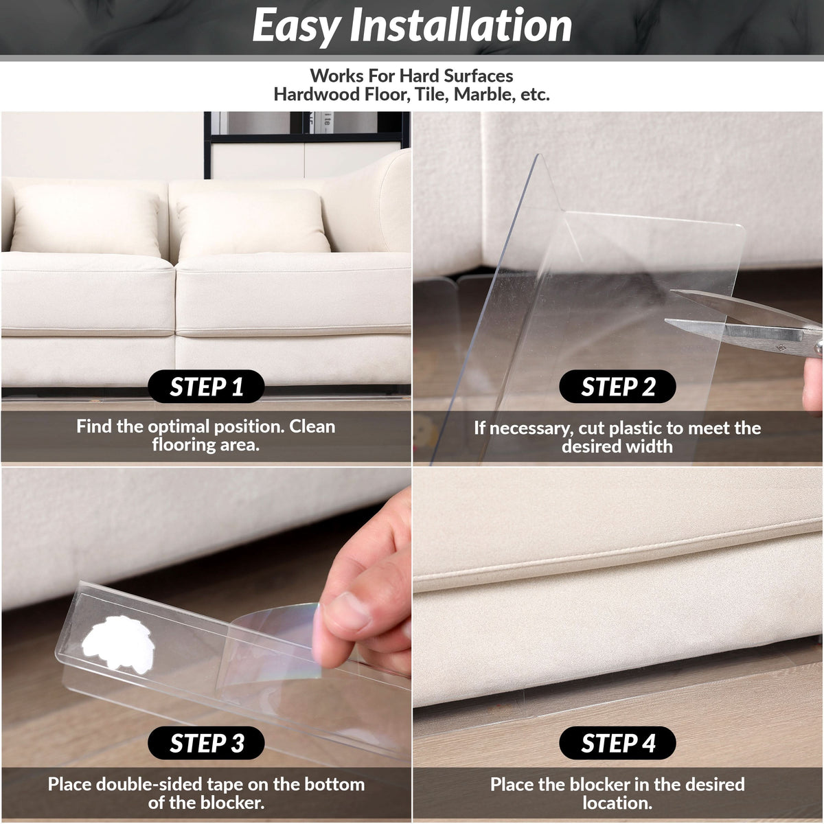 Under Couch / Bed Blocker (1.6 Inch Height)